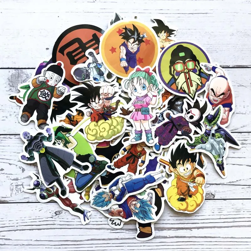 100pcs Dragon ball С героями комиксов Марвел, аниме Стикеры s Мстители завершающей супер герой "Халк", "Железный человек», «Человек-паук», «Капитан американский автомобиль Чемодан Стикеры 100/50 шт./компл - Цвет: 100pcs Dragon ball