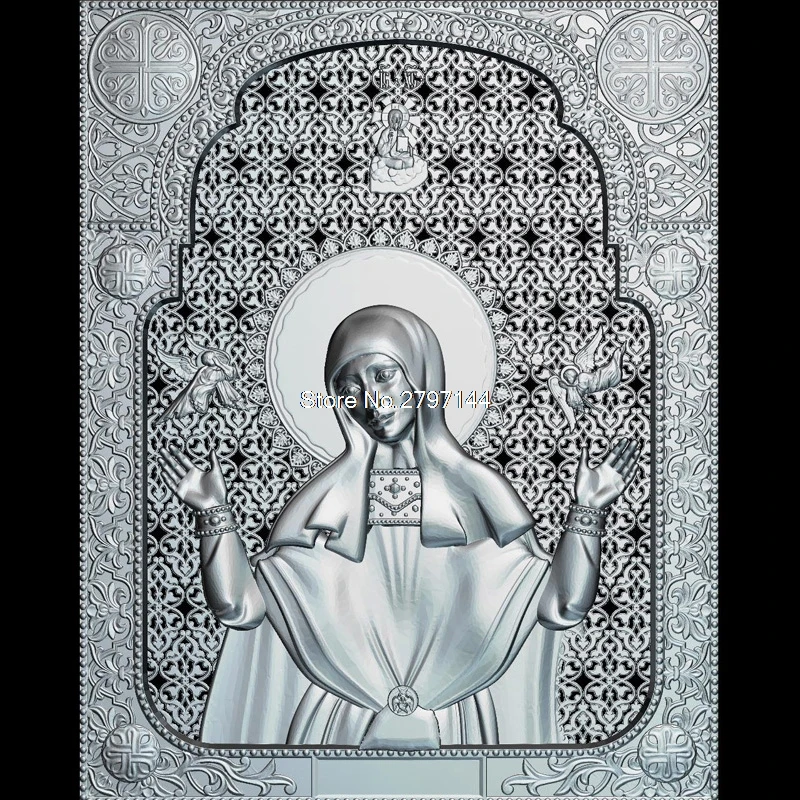 

High quality New 3D model for cnc Icon of St. Sofia 3D carved figure sculpture machine in STL file Religion 