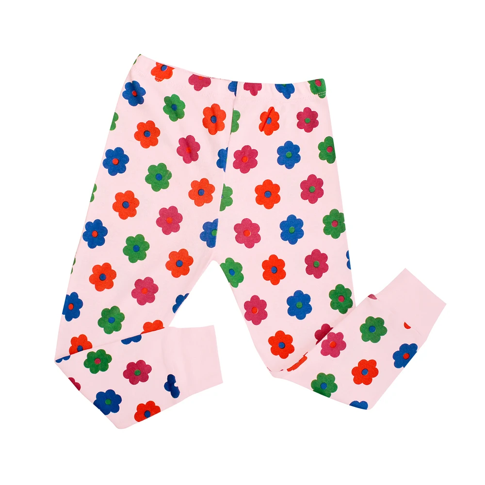 Пижамные комплекты с длинными рукавами из 100 хлопка для девочек Детские пижамы