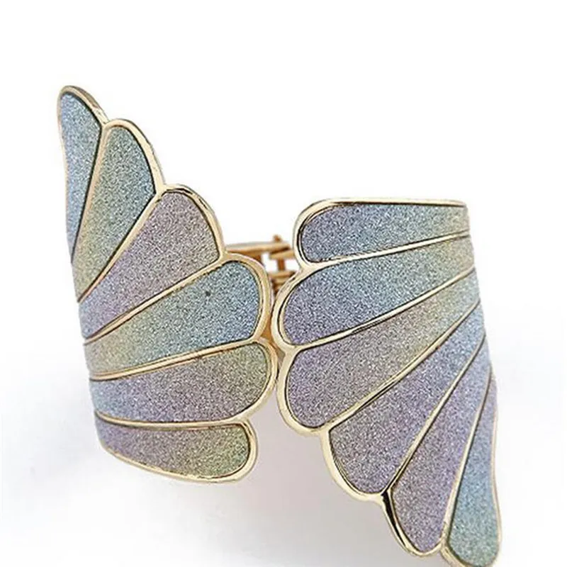 Урожай Панк Темперамент Крылья Браслет Манжеты Женщины Моды Красочные Браслеты