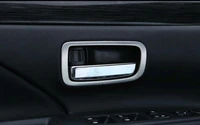 4pcs chrome car interior handle bowl cover trim for mitsubishi outlander 2013 2014 2015 2015 2016 accessories