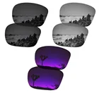 3 пары поляризованных солнцезащитных очков SmartVLT, Сменные линзы для Oakley Sliver F Stealth, черный, серебристый, титановый и плазменный фиолетовый