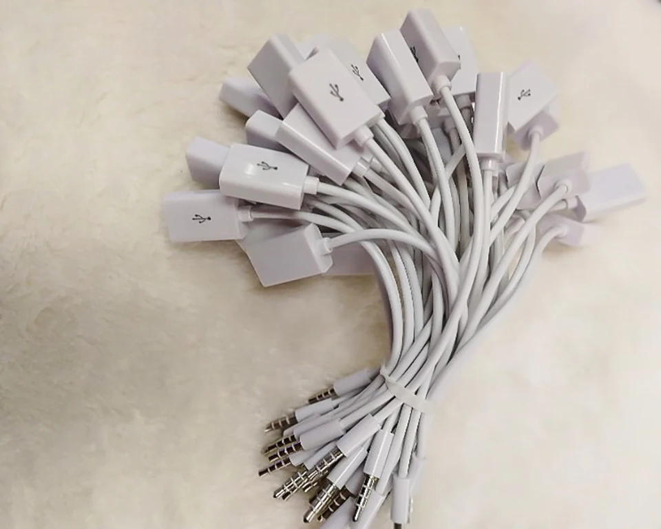 AOSHIKE Автомобильный MP3-плеер 3,5 мм конвертер Мужской AUX аудио разъем к USB 2,0 Женский конвертер кабель адаптер для mp3 USB аксессуары
