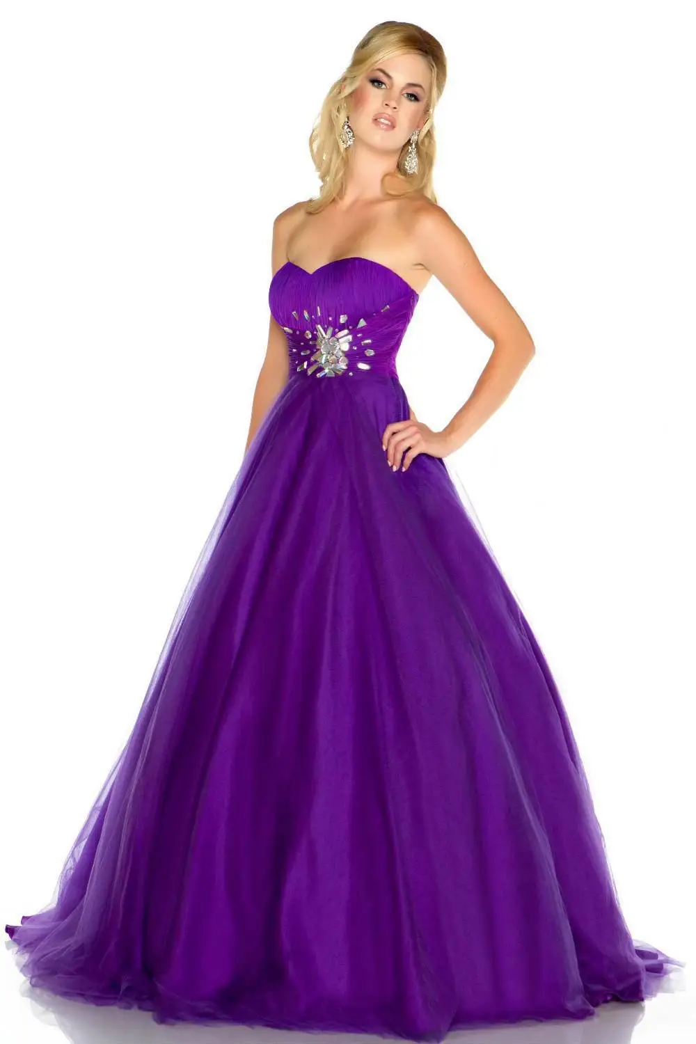 Elegant 2015 New Prom Dresses Strapless Sleeveless Zip Backless Corset Beads Ball Gown Sexy Floor-Length Evening Party | Свадьбы и