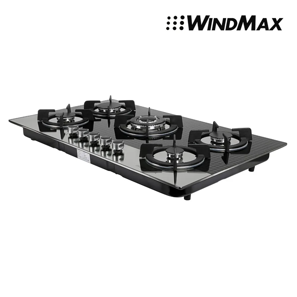 Европейский стиль 35.5 в. Покрытием Стекло 5burners встроенный плита нг газовая Плита |