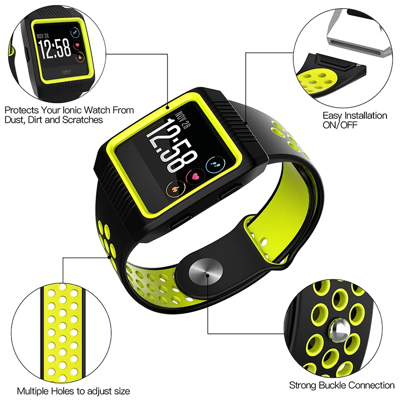 Набор аксессуаров MYRIANN с силиконовым спортивным ремешком и защитным чехлом для