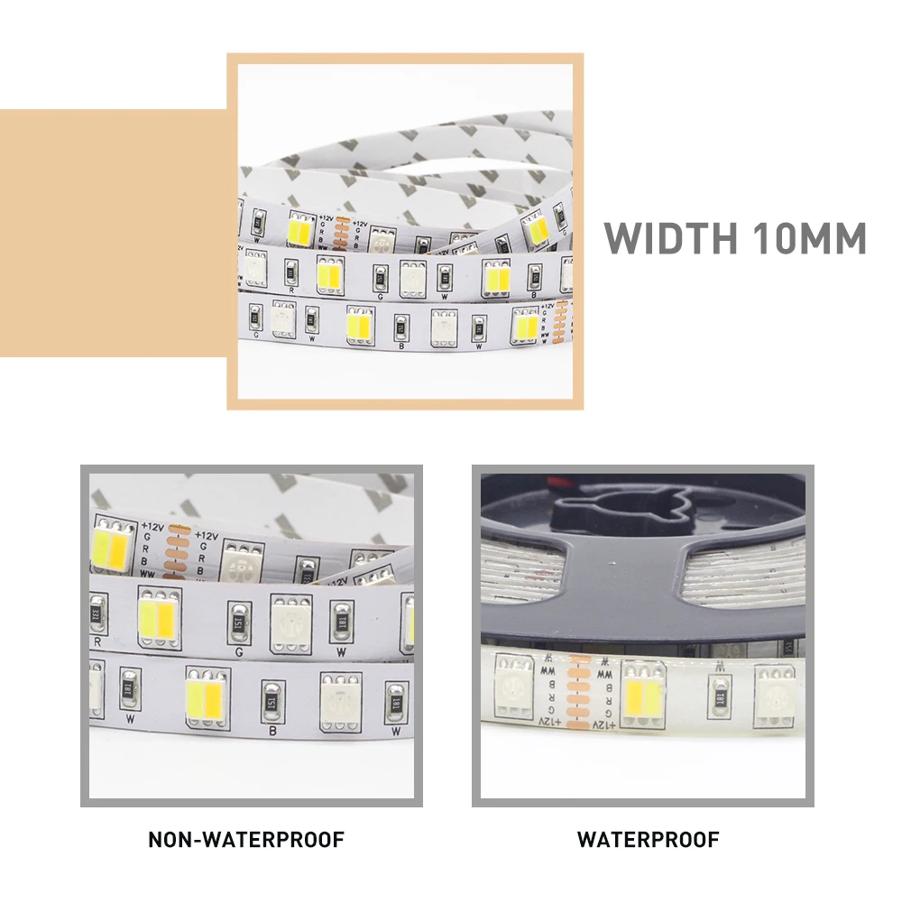 5 м 5050 SMD RGB CCT светодиодный светильник s Водонепроницаемый 60 Светодиодный s/m гибкий светильник DC 12 В теплый белый 2,4G беспроводной синхронный контроль