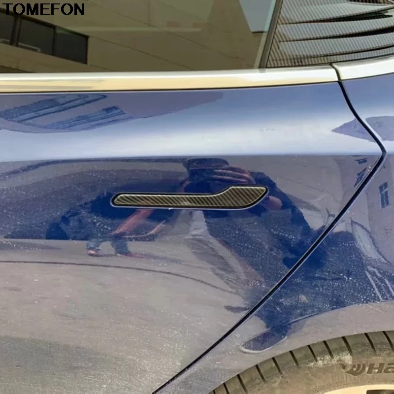 

Наклейка на дверную ручку из углеродного волокна для Tesla Model 3 2018 2019