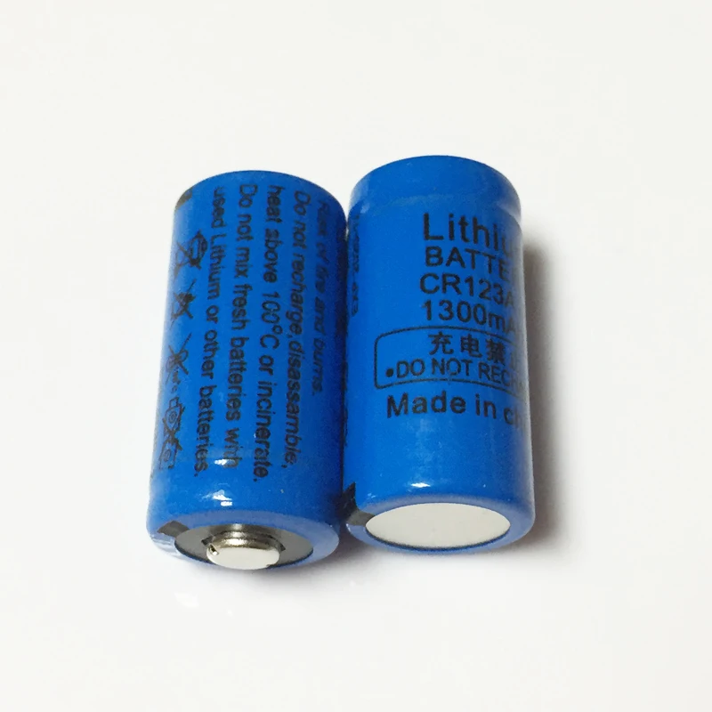 2 шт. литиевая батарея CR123A CR 123A 3 в 1300 мАч CR123 CR17335 CR17345 16340 LiMnO2 сухая Первичная для