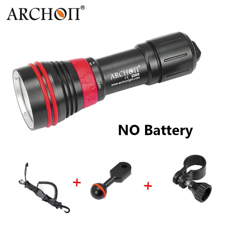 Set B Карманный фонарик для дайвинга ARCHON D26VR W32R 2000LM белого и красного цветов видео светильник фотография факела подводный светильник без батареи - Испускаемый цвет: Set B