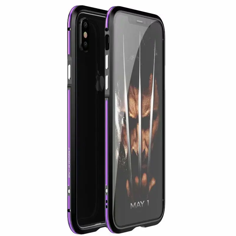 Luphie металлический бампер чехол для iPhone XS MAX XR Роскошная алюминиевая рама Гибридный противоударный чехол для iPhone 8 7 Plus Funda Coque