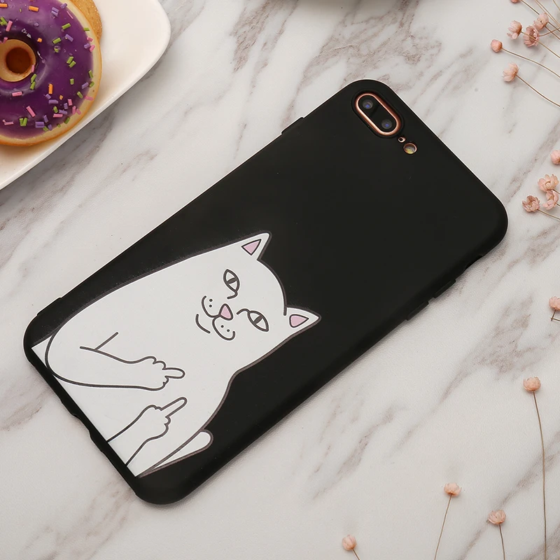 Тонкий чехол Zagter с мультяшным котом для iphone 7 6 6S 5 8 Plus 11 X XR XS MAX карамельные цвета |