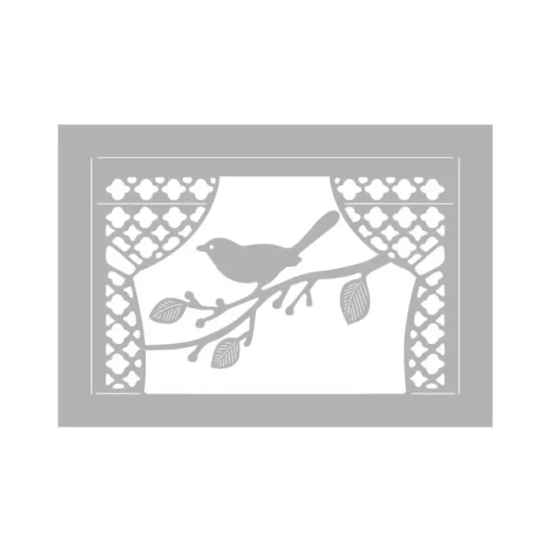 Оконная занавеска с птичьей веткой металлические резные штампы для скрапбукинга