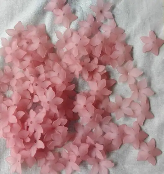 Coral color Модный акриловый цветок свободные бусины головной убор пластиковые бусины "сделай сам" для изготовления ювелирных изделий смешанных цветов 22 мм 100 шт y1011 - Цвет: Coral color