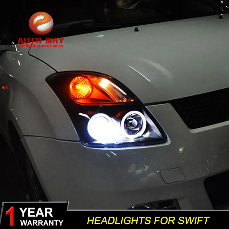 Автомобильный стайлинг фары чехол для SUZUKI Swift фары DRL линзы двойной луч Биксенон HID