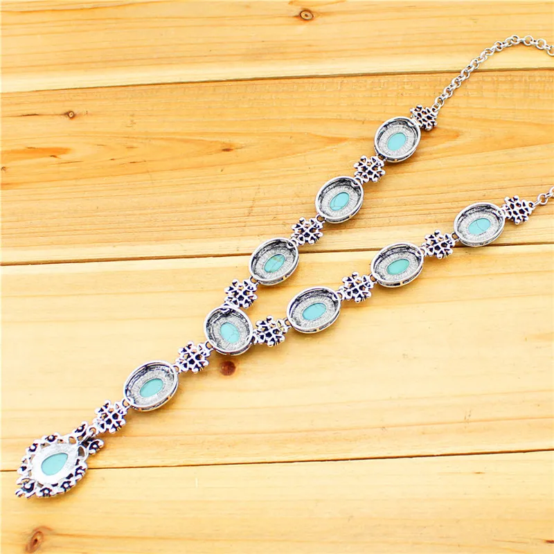 Горный хрусталь каменный цветок кулон Цепочки и ожерелья для Для женщин Модные