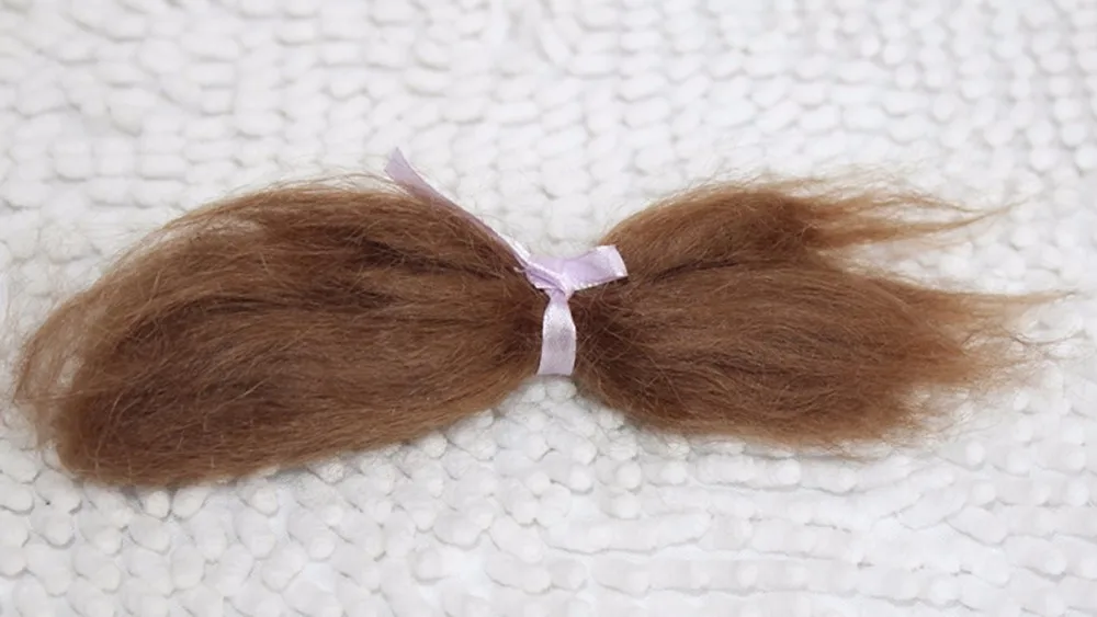 15 г коричневый и светлый чистый натуральный модный 6 дюймов мохеровая кукла