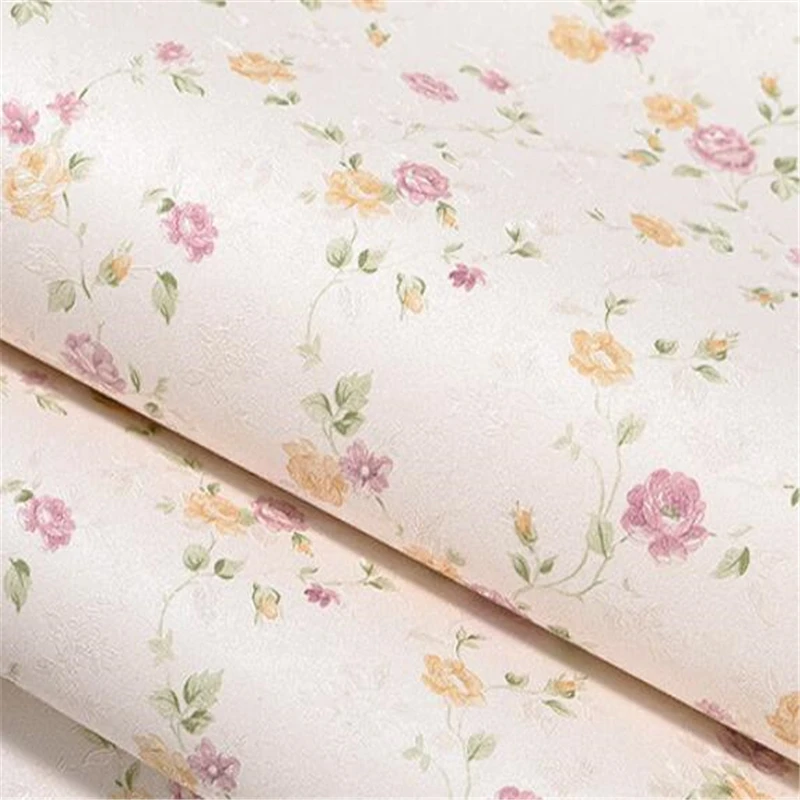 wellyu Idyllic pink purple floral small dormitory bedroom clothing shop wallpaper romantic girl room wedding | Обустройство дома