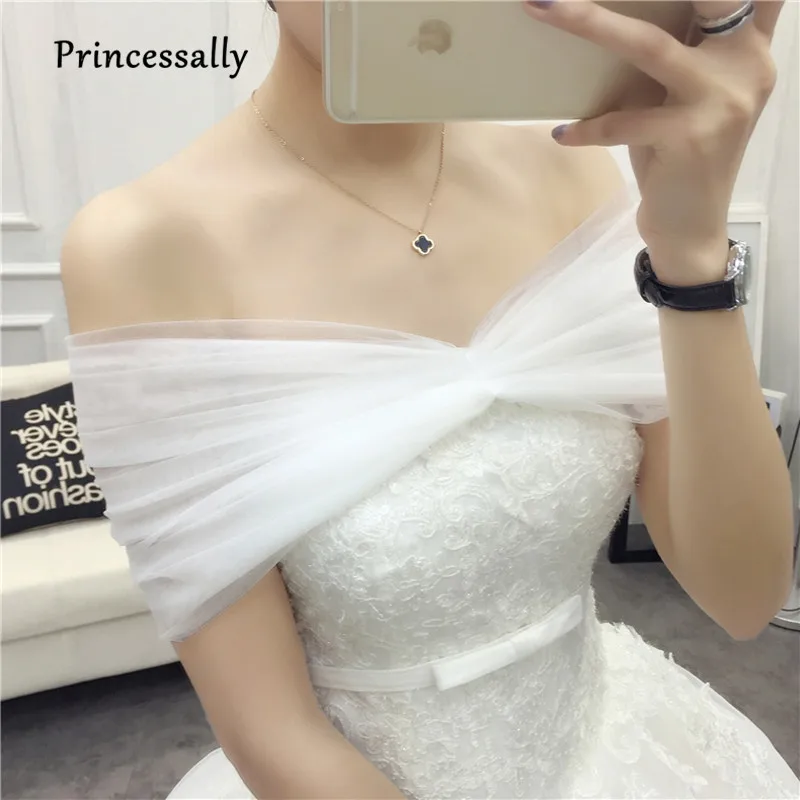 Свадебная накидка для невесты модная двухслойная Мягкая сетчатая кружевная