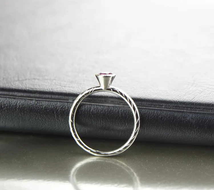 2019 New Fashion Brazil Garnet Stone Ring For Women Original Design Elegant 925 Sterling Silver Gift Christmas | Украшения и