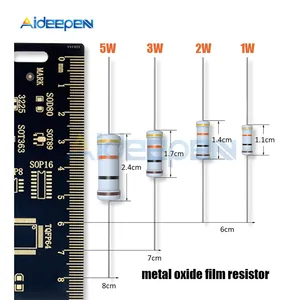 Металлооксидный пленочный резистор 5% 1 Вт 2 Вт 3 Вт 5 Вт 1R  1M 100R 220R 330R 1K 2,2 K 4,7 K 10K 22K 47K 100K 100 220 330 Ом Сопротивление