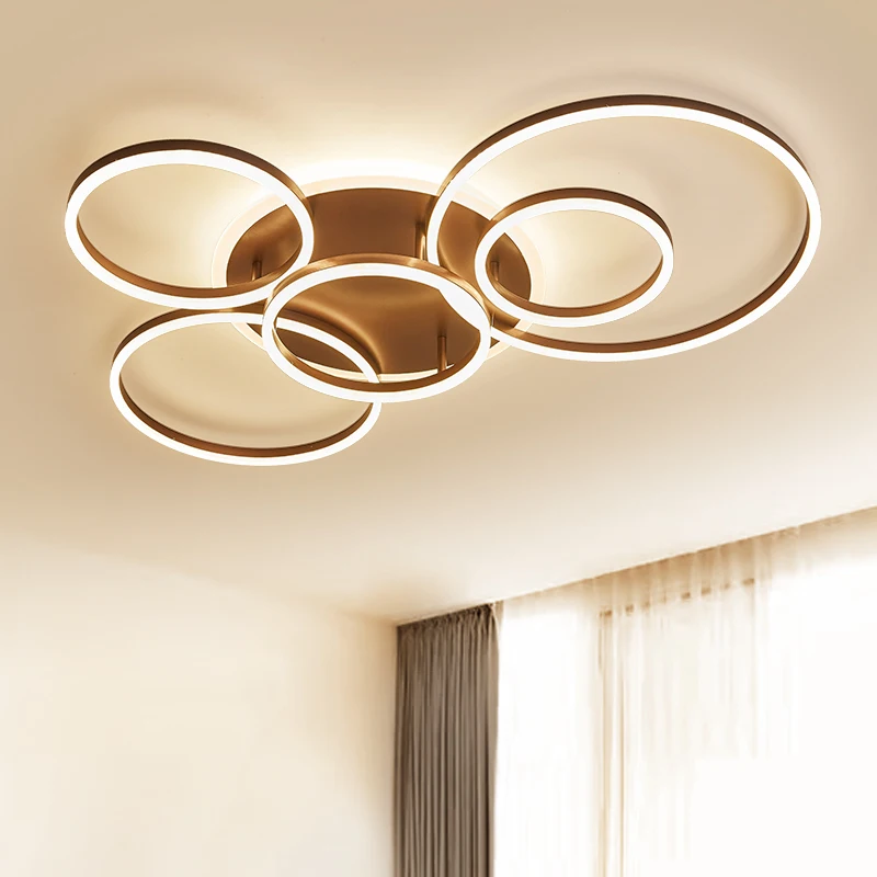 

New Brown/White Modern LED Ceiling Lights Home Decor For Bedroom Study Living Room Aluminum Acrylic Ceiling Lamp Surface mounted