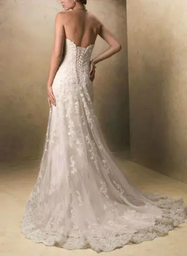 Crazy! New Sexy 2015 A-line Appliques Lace White/Ivory Wedding Dress Custom size 2+4+6+8+10+12+14+16+18+++ | Свадьбы и торжества