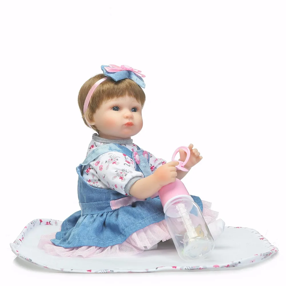NPK 42 см реалистичные куклы Reborn Baby девочка мягкие силиконовые Reborns