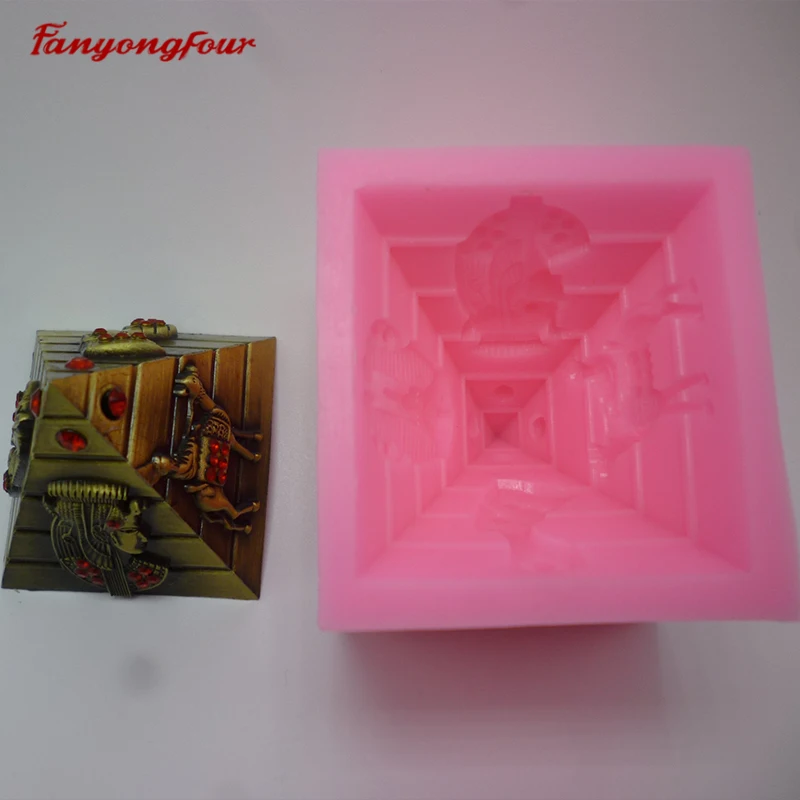 Египет Пирамида мусс форма для пирога DIY штукатурка свечи 3d формы шоколадный пудинг силиконовые формы торт Кухня Кулинария Инструменты
