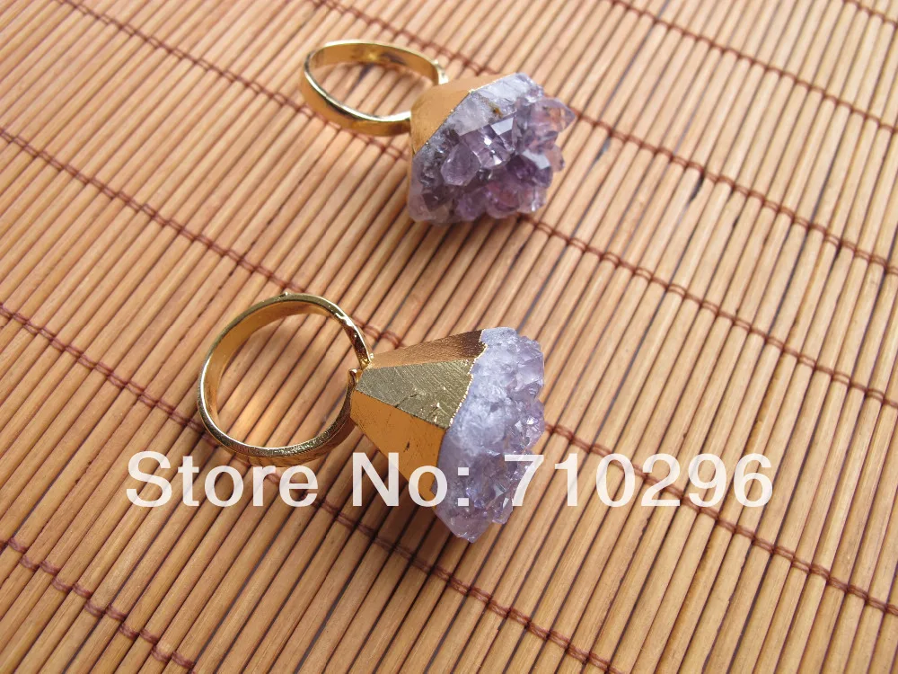 

New arrived!Amazing Ring Amethysst gem ring 5pcs/lot Gem gem jewelry Ring
