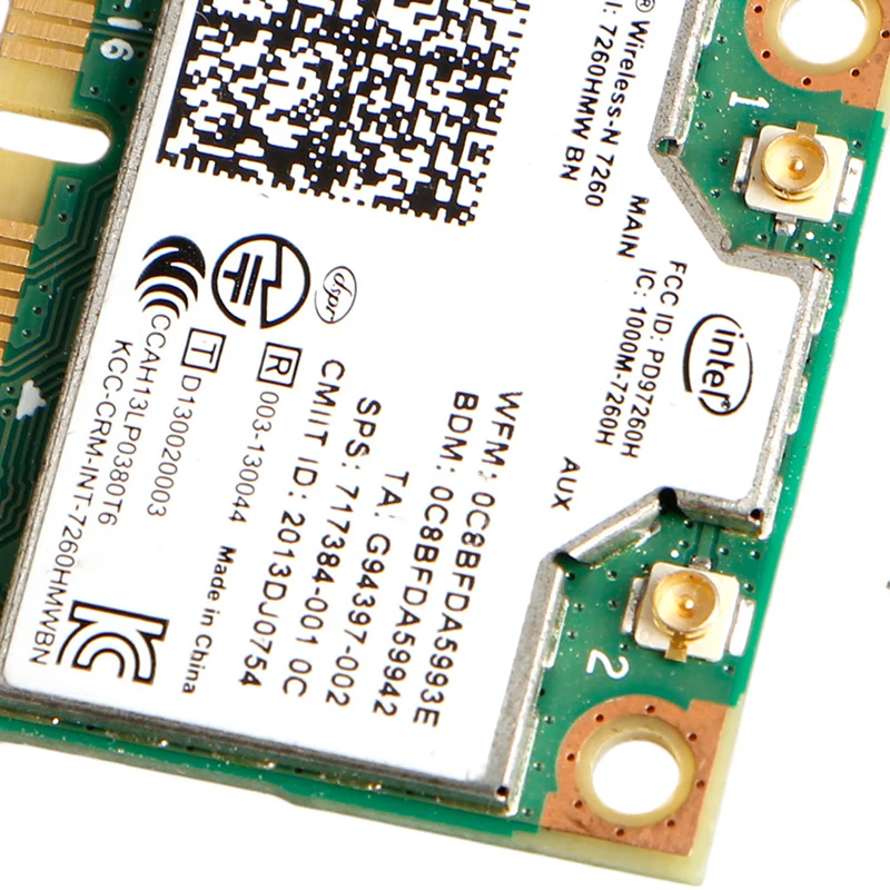 

Intel Wireless-N 7260HMW BN Half Mini PCIe PCI-Express WLAN WIFI Card Modul