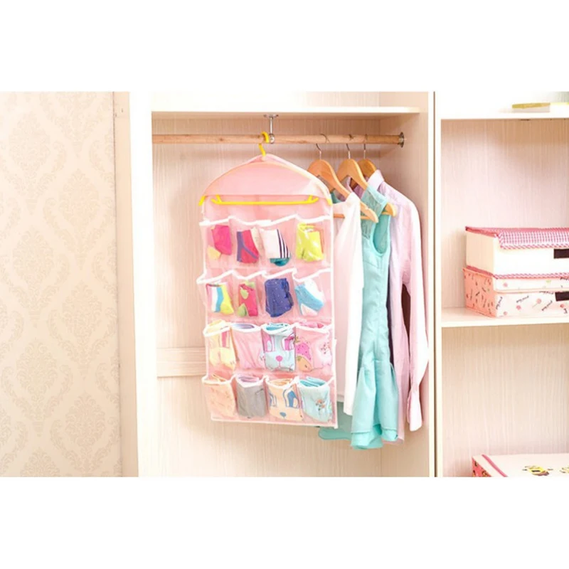 16 Сетчатый Шкаф подвесной органайзер нижнее белье бюстгальтеры носки вешалки