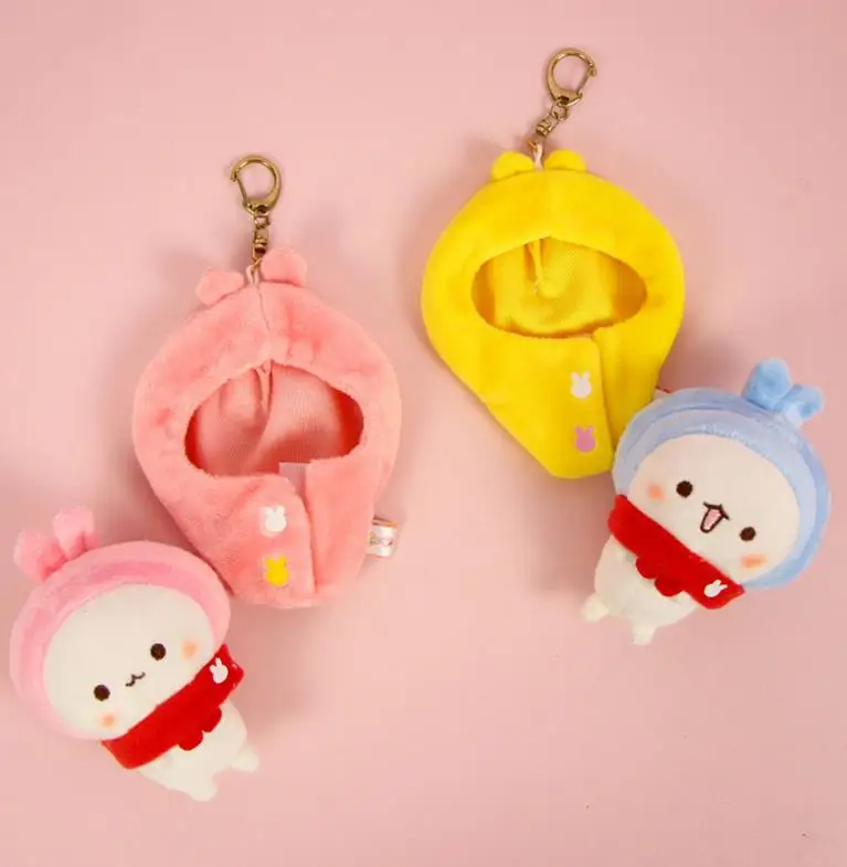 1 шт. Kawaii мультфильм младенческой стиль кролик меховой шарик-подвеска мультфильм плюшевые животные кукла игрушка брелок для детей подарок плюшевая игрушка