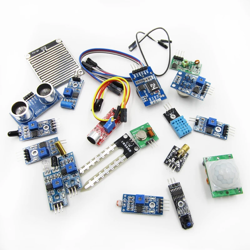 Умный дом 16 в 1 модули датчика проекта Стартовые наборы для Arduino Raspberry Pi 2 3