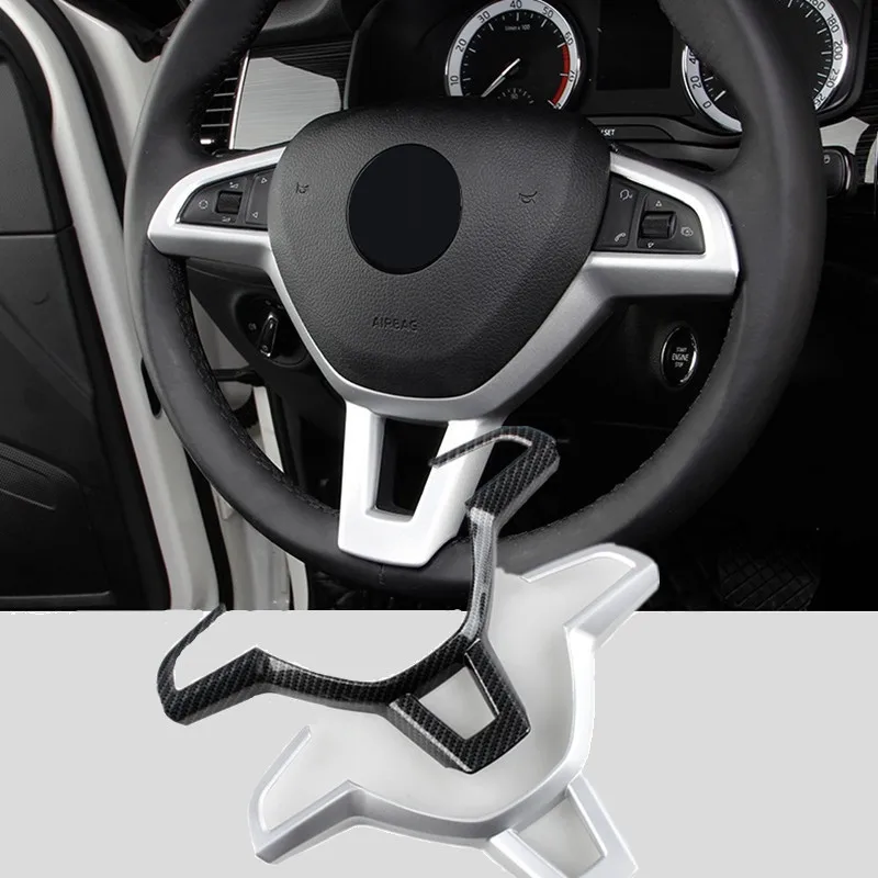 Крышка панели рулевого колеса автомобиля ABS литье отделка наклейка для Skoda Kodiaq