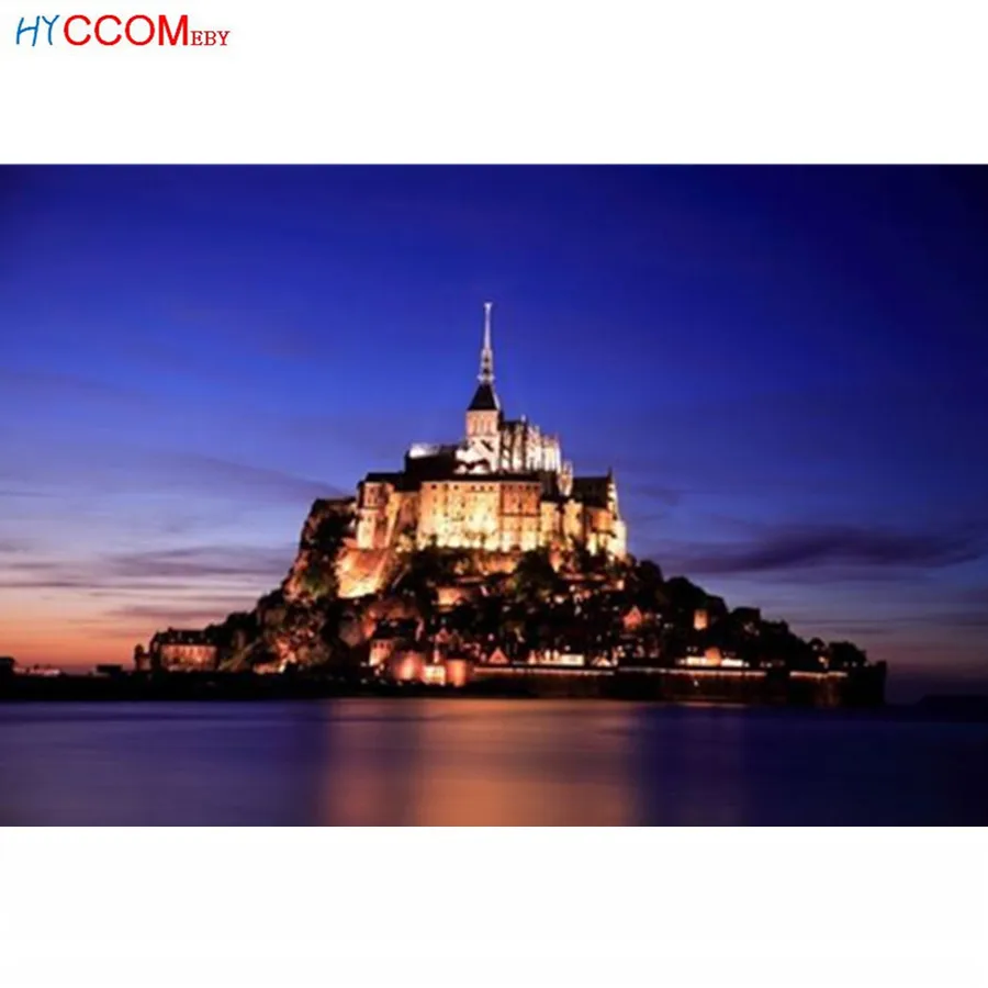 5D DIY Diamond Painting Cross Stitch landscape France castle Hotel Kits full square Embroidery Mosaic Home decor gift | Дом и сад