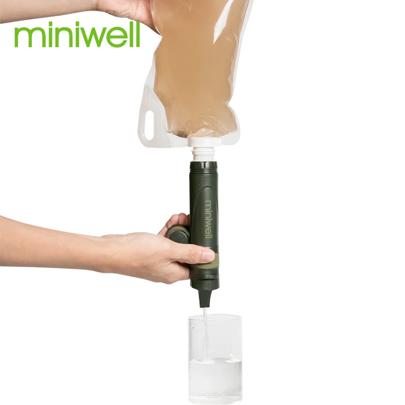 

miniwell outdoor sport hiking camping climbing tactical personal versatile straw water filter miniwell L600