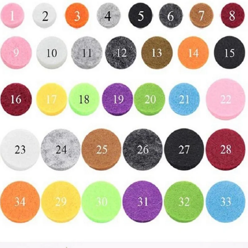 100 шт Разноцветные сменные войлочные прокладки для 20 мм/25 мм/30 мм ароматерапия