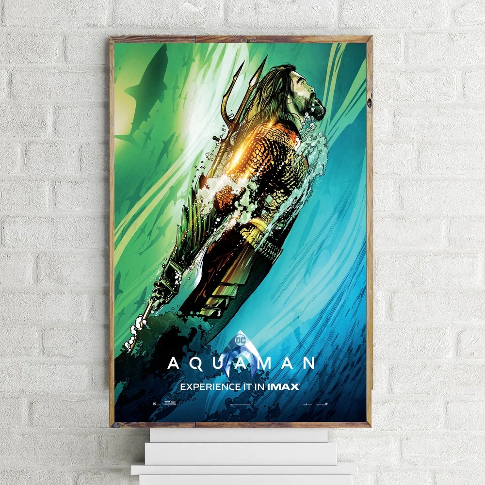Плакат из фильма Aquaman Джеймс Вань Джейсон Момо 2018 художественный плакат на холсте