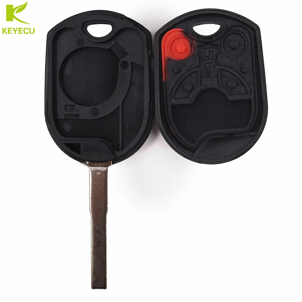 Дистанционный ключ KEYECU 3 + 1 чехол для Ford Escape C Max Focus Transit Connect с лезвием HU101|fob case|fob key |