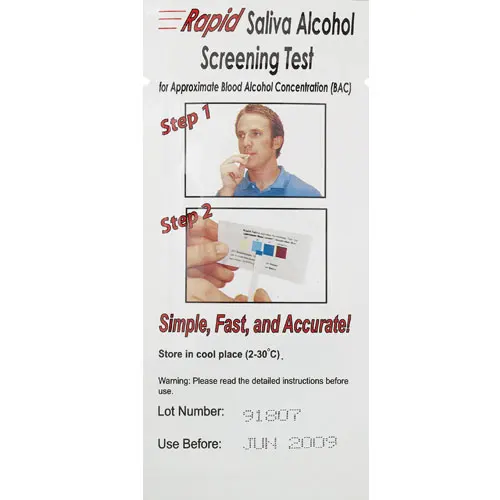 100 шт./лот одноразовый спиртовой тестер оптовая продажа слюна наборы для