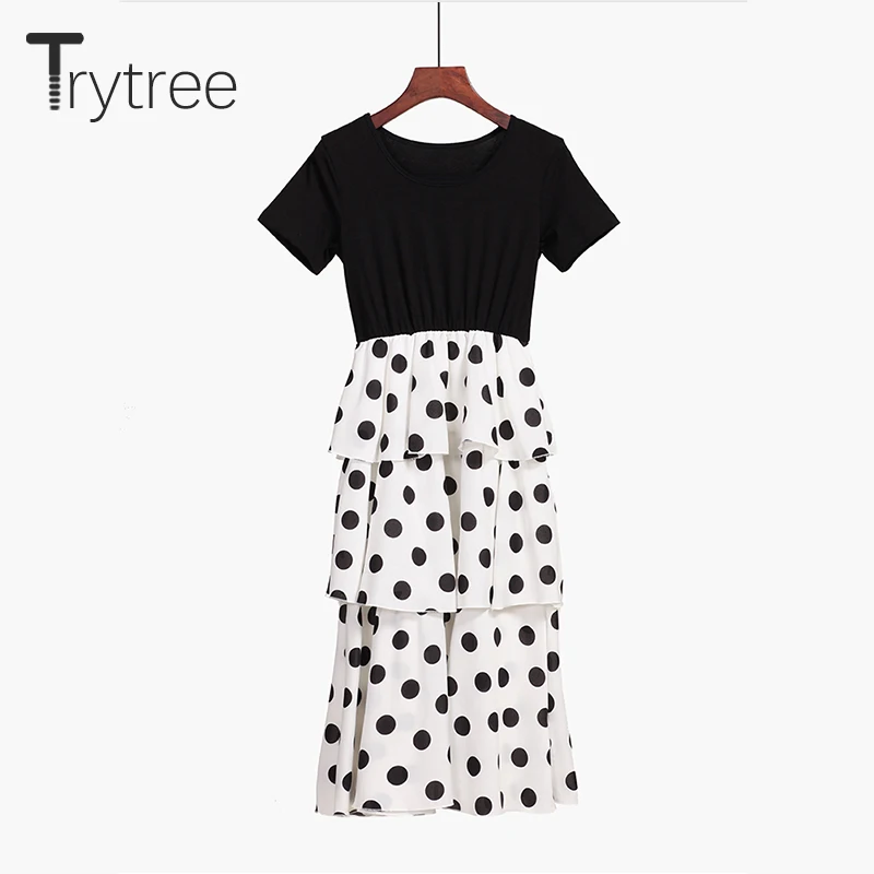 Trytree/летнее осеннее платье с поясом для женщин Повседневное эластичной резинкой