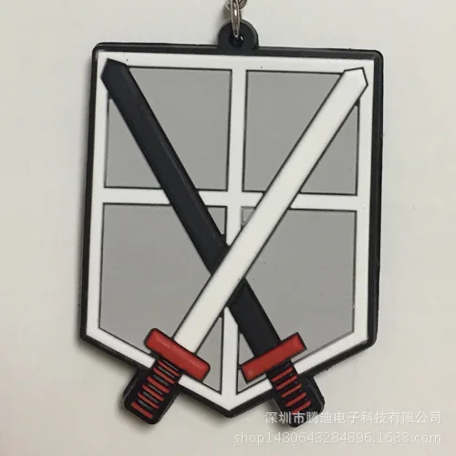 11 Attack on Titan Wings of Liberty Аниме ПВХ брелок Rivaille Levi Eren Jager Armin Arlert смешной кулон ювелирные изделия Llaveros подарки - Цвет: 11