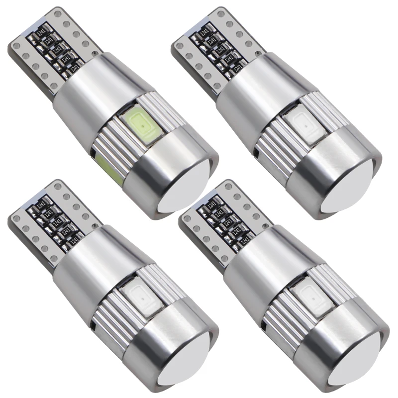 1 шт. T10 W5W 194 6 smd 5630 5730 Светодиодные лампы с объективом canbus без ошибок автомобильные