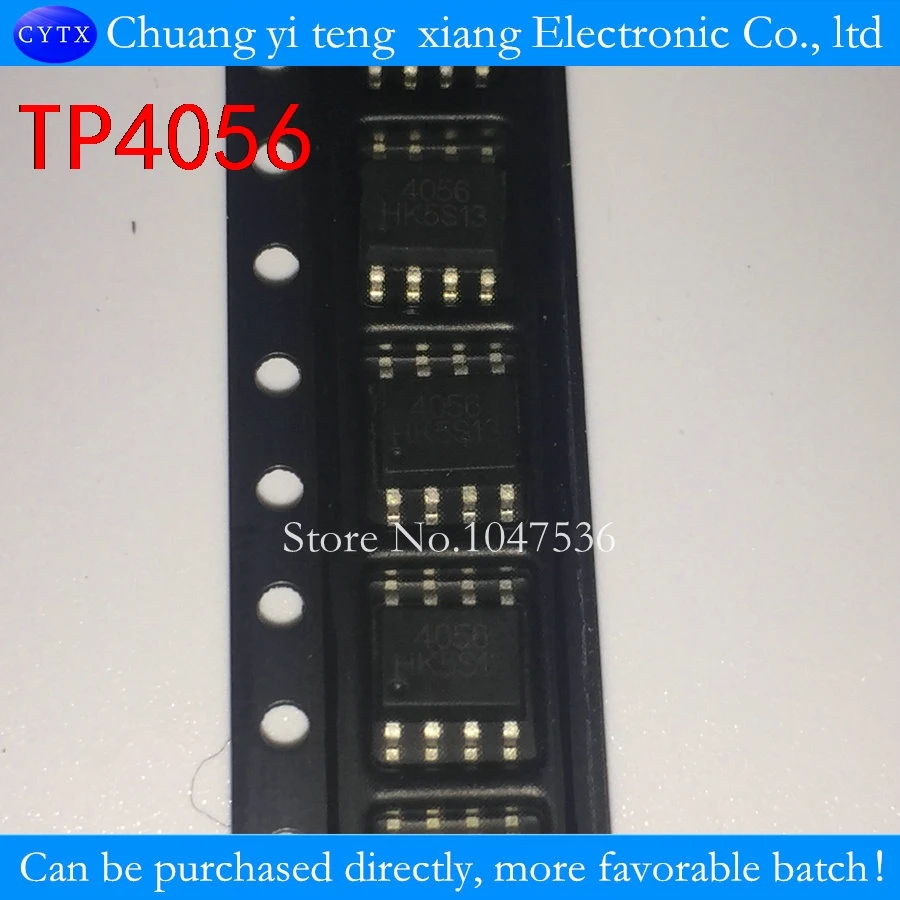 10pcs/lot TP4056 SMD 1A 4056 Linear Li-Ion battery charger IC / lithium charge management IC SOP8 100% good  TP4056E