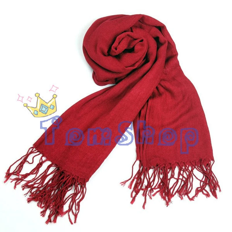 Аниме Атака на титанов Шарф Микасы Аккерман Шингеки но Коджин Красный шарф с бахромой Шарфы косплея Хэллоуина 160*70 см.