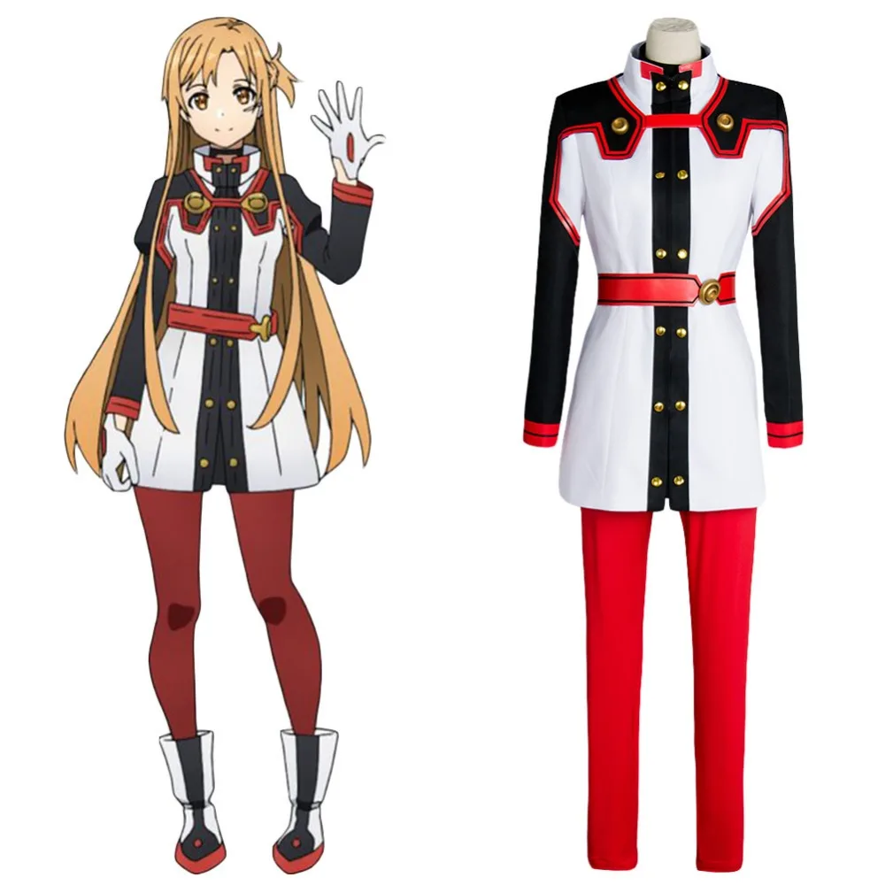 Новый оригинальный карнавальный костюм Sword Art Online SAO the Movie Ordinal Scale OS Asuna Yuuki/Yuki