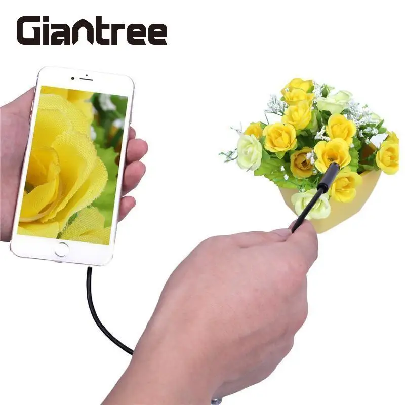 Giantree 2 м 8 мм wifi эндоскоп для осмотра труб водонепроницаемый бороскоп змея камера