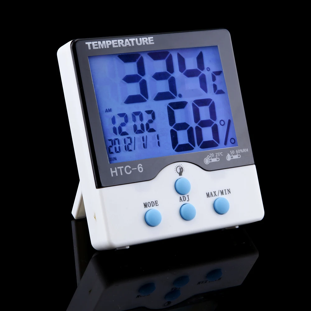 HTC 6 цифровой портативный тестер температуры/влажности фосфоресцирующий
