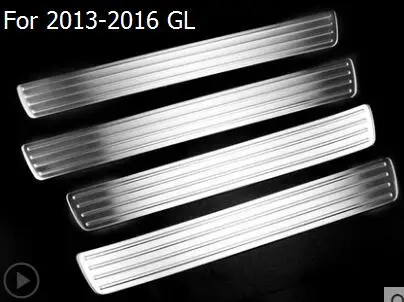 2013-2015 GL Для Mercedes Benz GL GLS X166 ML GLE W166 4 шт. автомобильный Стайлинг порога Накладка Добро пожаловать педаль накладка наклейка аксессуары - Название цвета: 2013-2015 GL